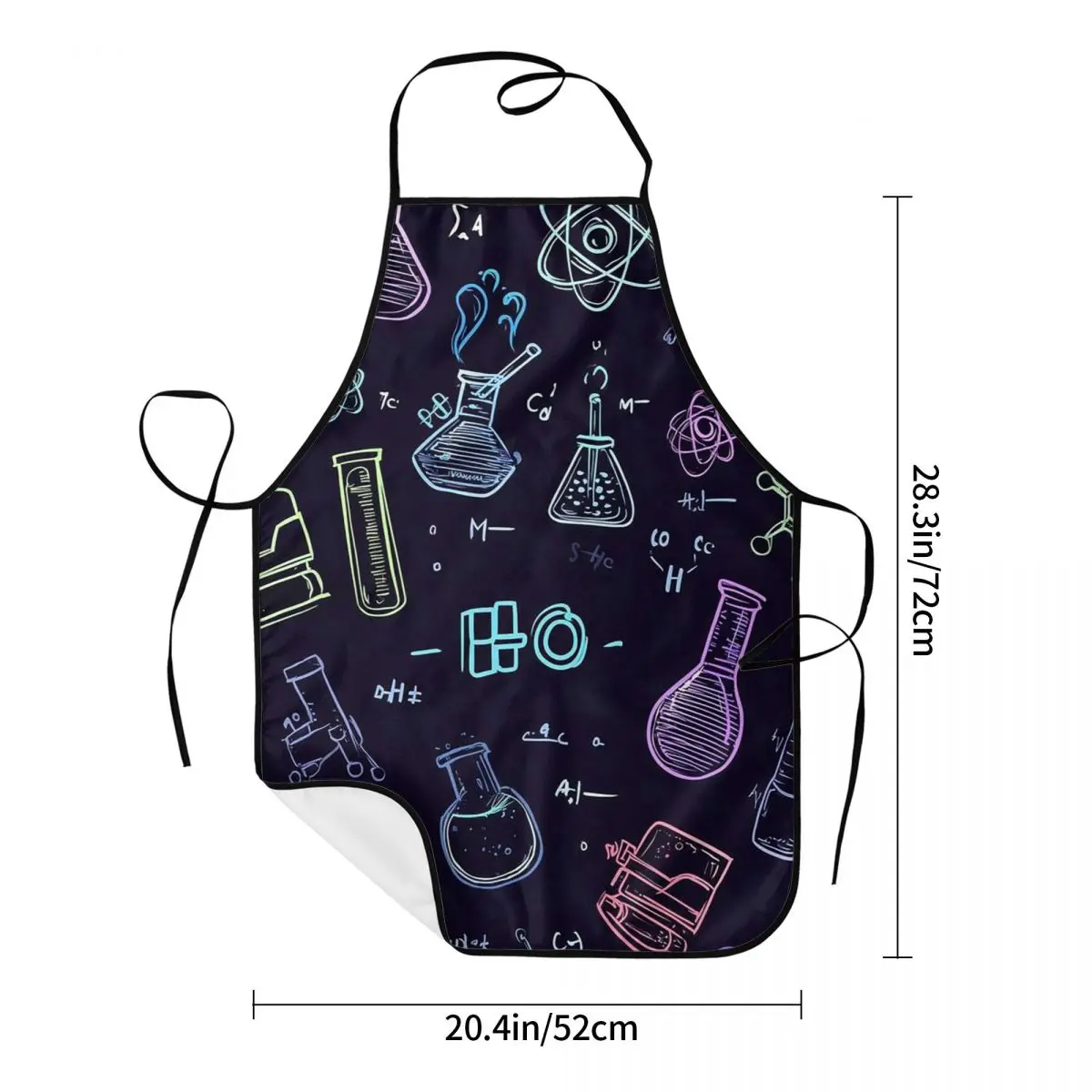 Scientific Experiment Element Style Apron Chef Cooking Tablier Waterproof Bib Kitchen Cleaning Pinafore for Women Men Painting