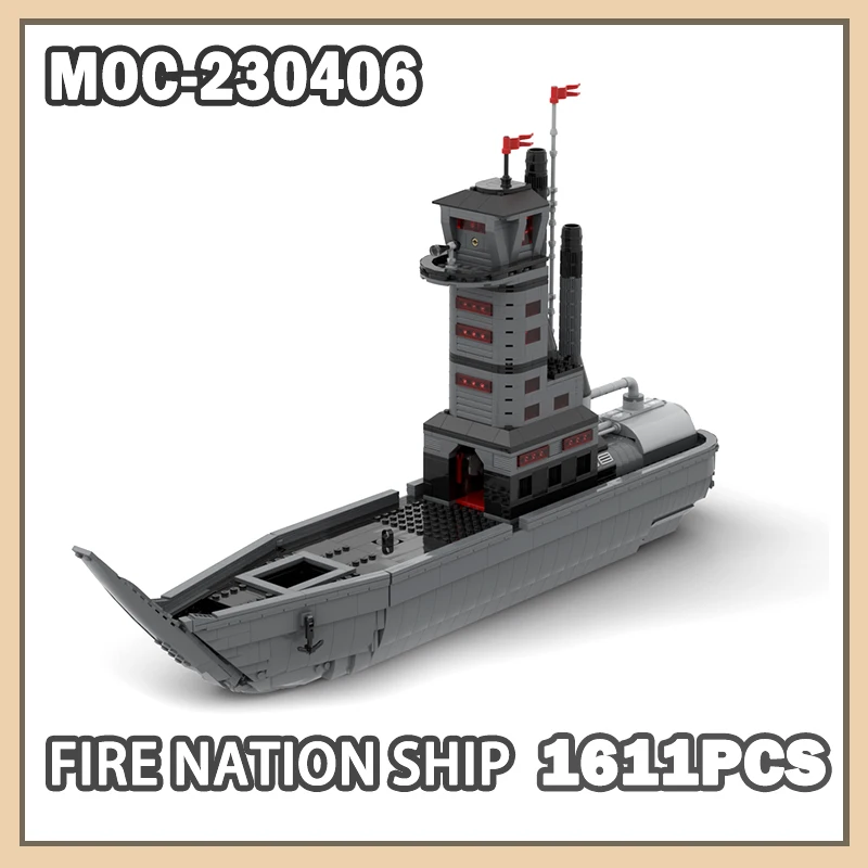 

Fire Nation Ship 1611PCS Building Block Model Brick Set Creative Gifts Desktop Decoration High-quality Exquisite MOC-230406