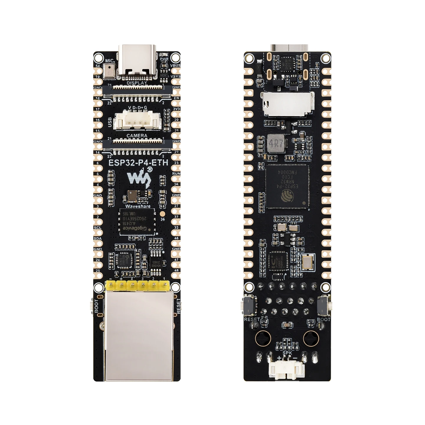 Płytka rozwojowa Waveshare ESP32-P4-ETH, mikrokontroler RISC-V, 32MB PSRAM, 32MB Flash z portem Ethernet RJ45 100 Mbps, opcjonalny moduł PoE. — zdjęcie produktu 7