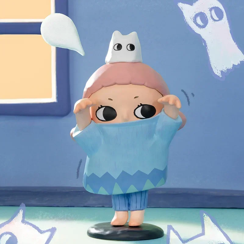POPMART Nyotas Fluffy Life Series Mystery Box Anime Leuke Action Figure Collection Model Desktop Ornamenten Pop Speelgoed