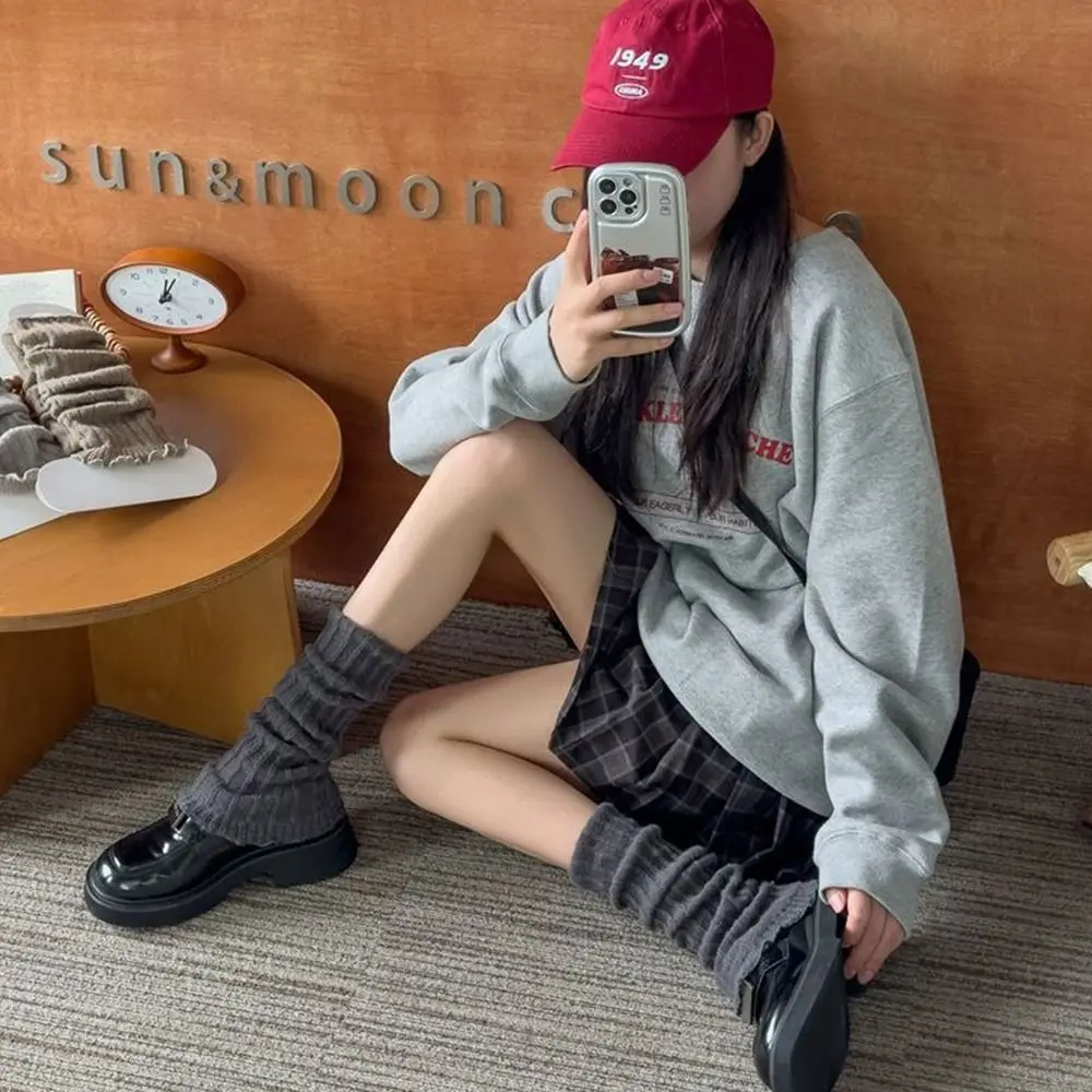 Новые вязаные гетры, милые, милые, теплые носки для ног, носки для женщин и девочек