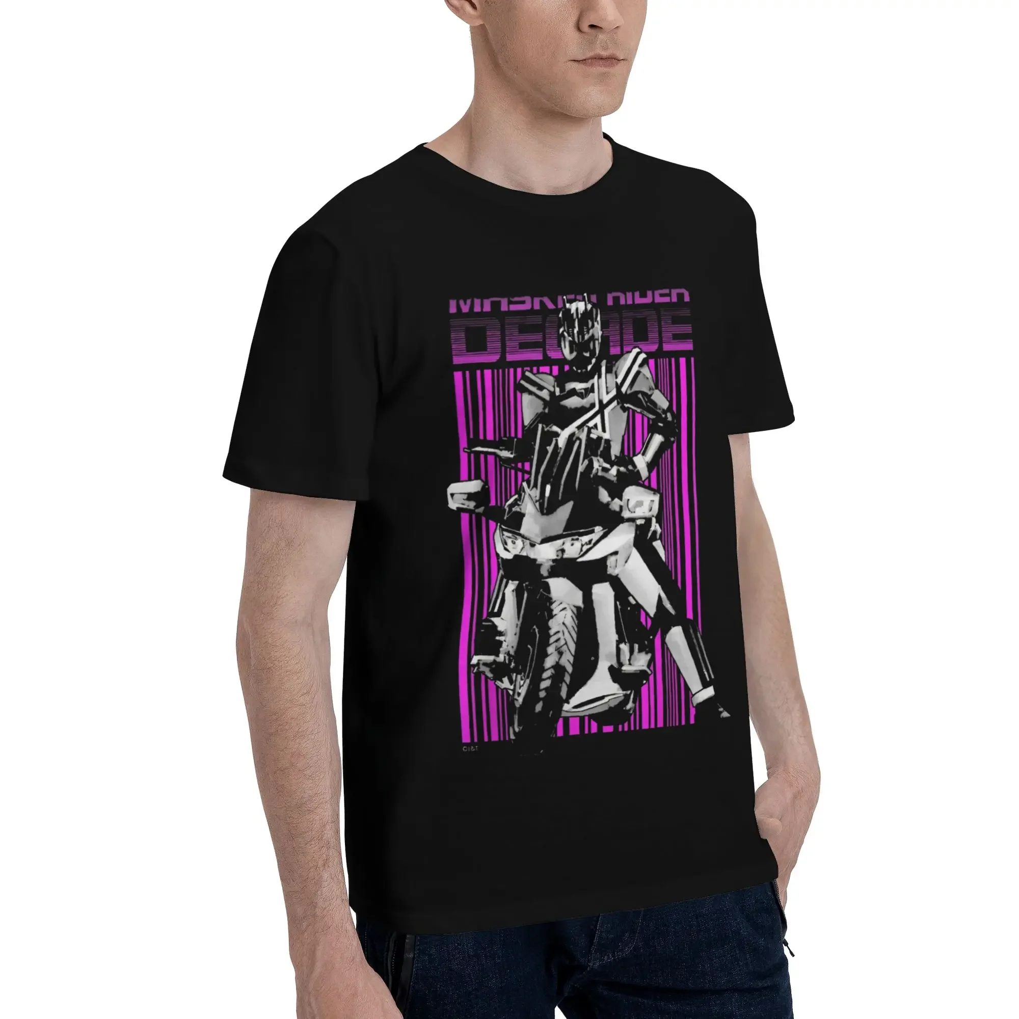 Bandai Masked Rider Decade Men's clothing T-Shirt  Vintage Tee Shirt Short Sleeve fugees Pure Cotton