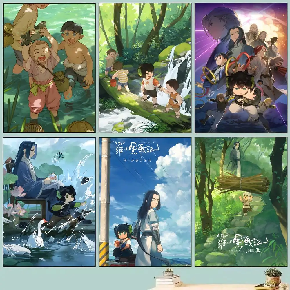 The L-Legend Of Luo Xiaohei Animation Poster Room Decor Home Wall Art Printing Waterproof Garage Bed Room Posters Gift