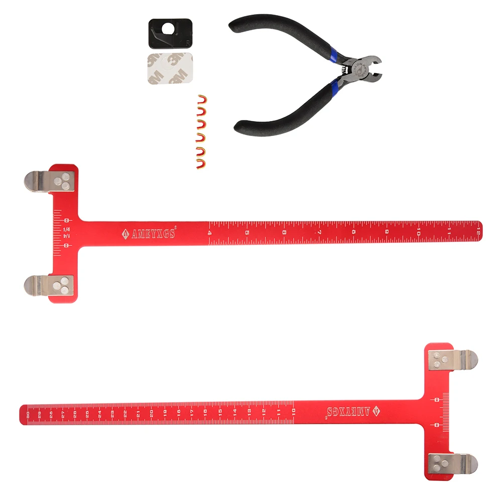 Archery T Shape Bow Square Ruler Recurve Bow Tuning Tool with Copper Buckle Pliers Arrow Rest for Hunting Shooting Accessories