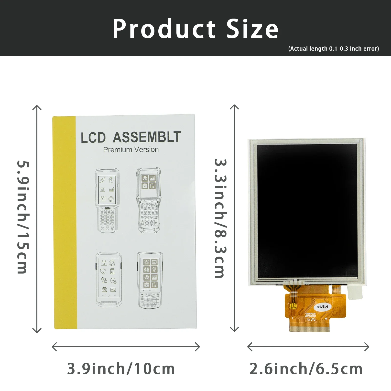 CK3X CK3R LCD Display with Touch Screen Digitizer A Panel for Intermec CK3X CK3R