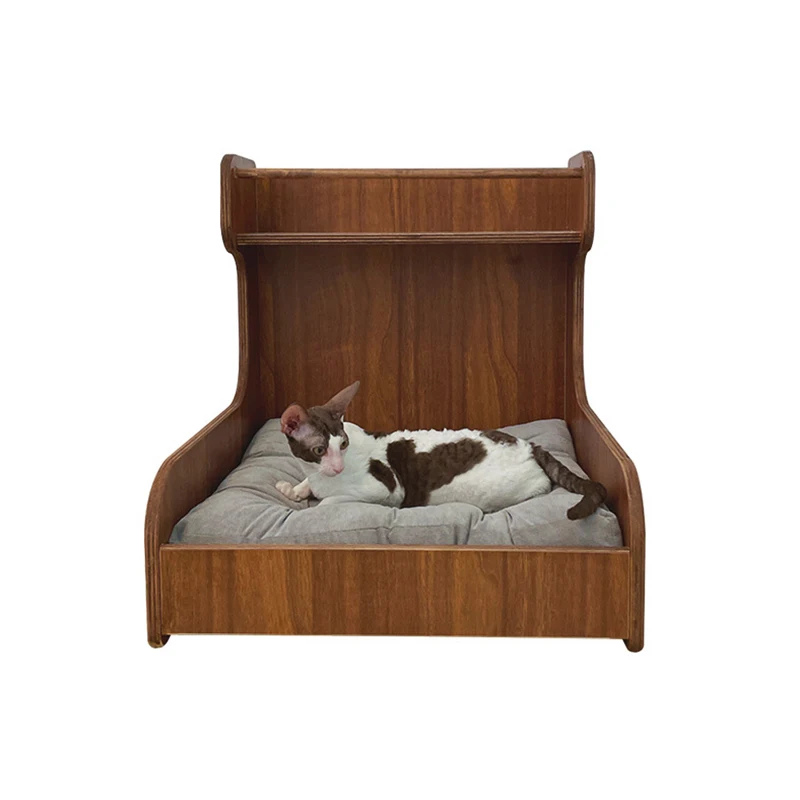 

New Style Sofa Bed Cat Dog Nest Wooden Small Bed Surrounded with a Cushion for Small Pet Universal Four Seasons Dog Nest