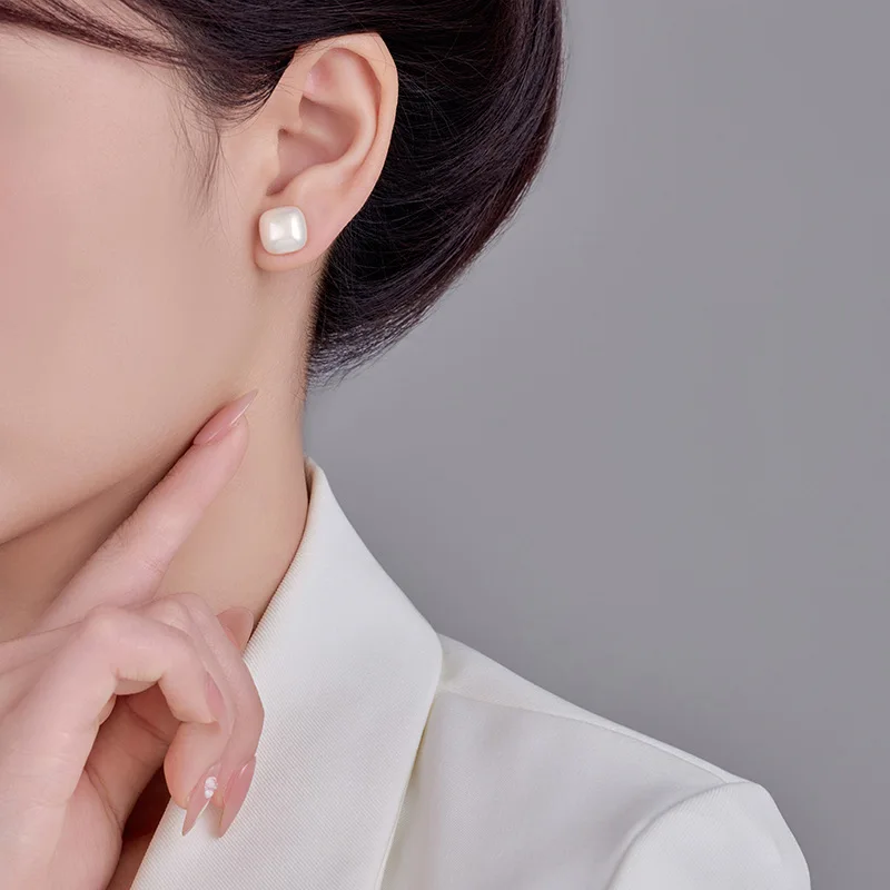 أقراط S925 من الفضة الإبرة للنساء والسيدات، مجوهرات بتصميم فرنسي رائع وراقية