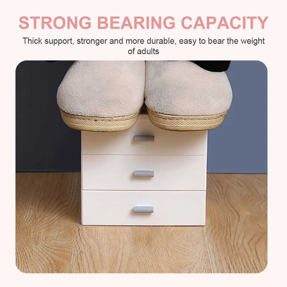 

White 3-Tier Storage Box Multi-Layer Desktop Organizer Drawers for Office Supplies Small Items Plastic Sundries Container Case