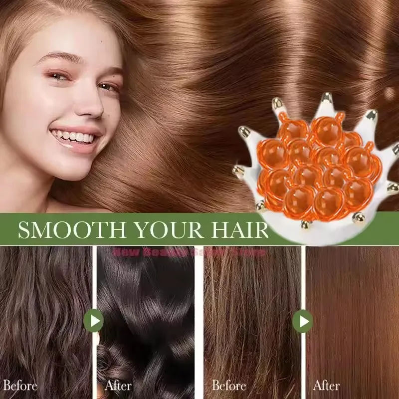 

Magic Hair Vitamin Capsule Keratin Oil Fast Restore Hair Soft Smooth Shiny Deep Moisturizer Frizzy Dry Scalp Hair Care Products