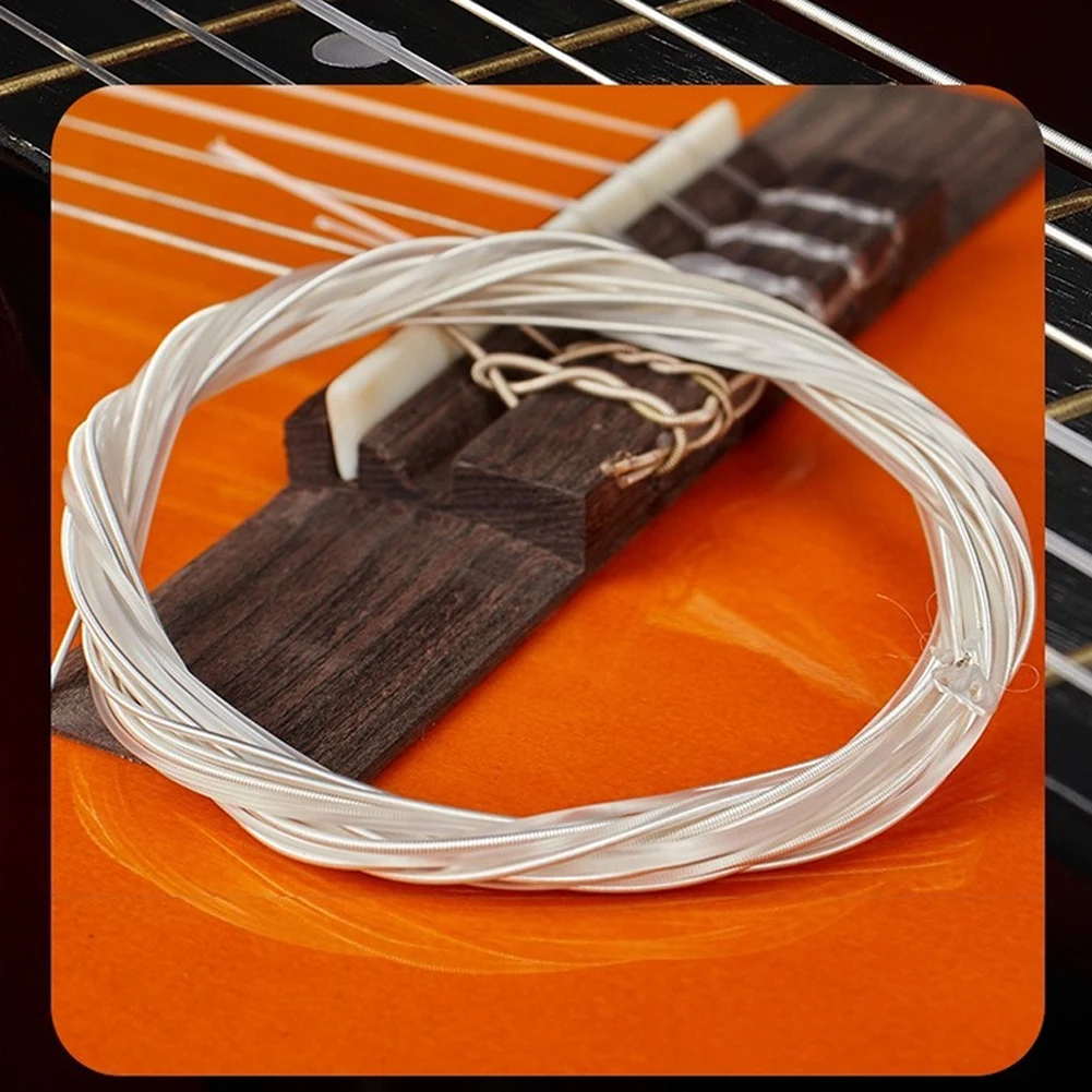 6pcs/set Classical Guitar String E-1st/B-2nd/G-3rd/D-4th/A-5th/E-6th Nylon Normal Tension Strings Guitar Strings Replace Parts