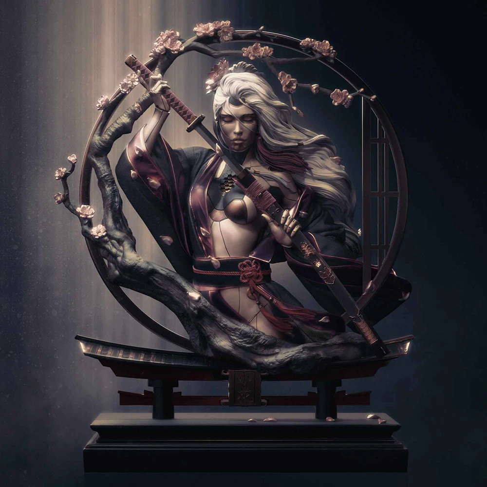 

Комплект модели портретной фигурки средней длины из смолы 1/11, фэнтезийная тема, в разобранном и неокрашенном виде GK