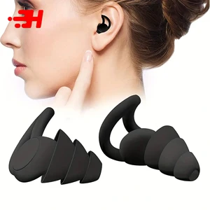 3-Layer Silicone EarPlugs for Swim- Reusable Earplugs, Soft silicone, suitable for a variety of scenarios