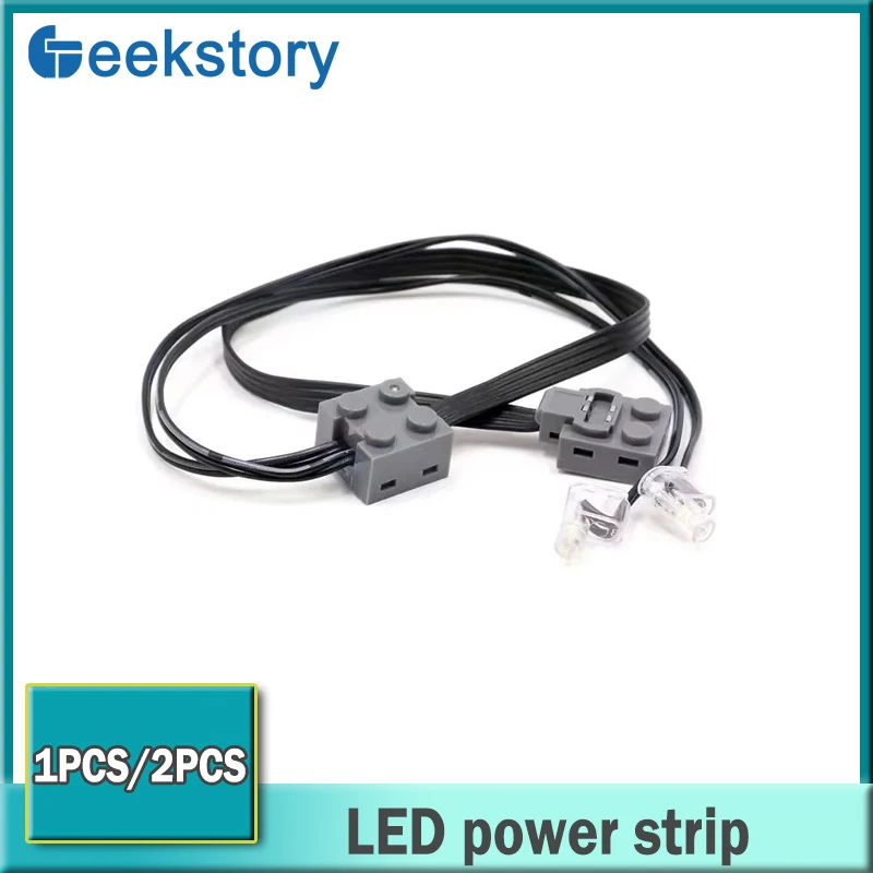 

LED Light Link Line Cable MOC Power Functions PF 92906 Bricks Parts Compatible With Legoeds Switch Car/Train Light Modification