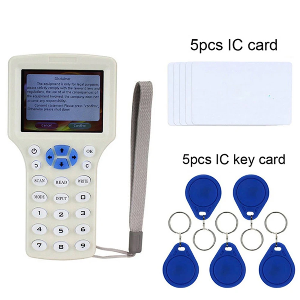 

Full Frequency RFID Copier ID IC Reader Writer Copy M1 125Khz 13.56MHZ Duplicator Copier Access Control Card Replicator