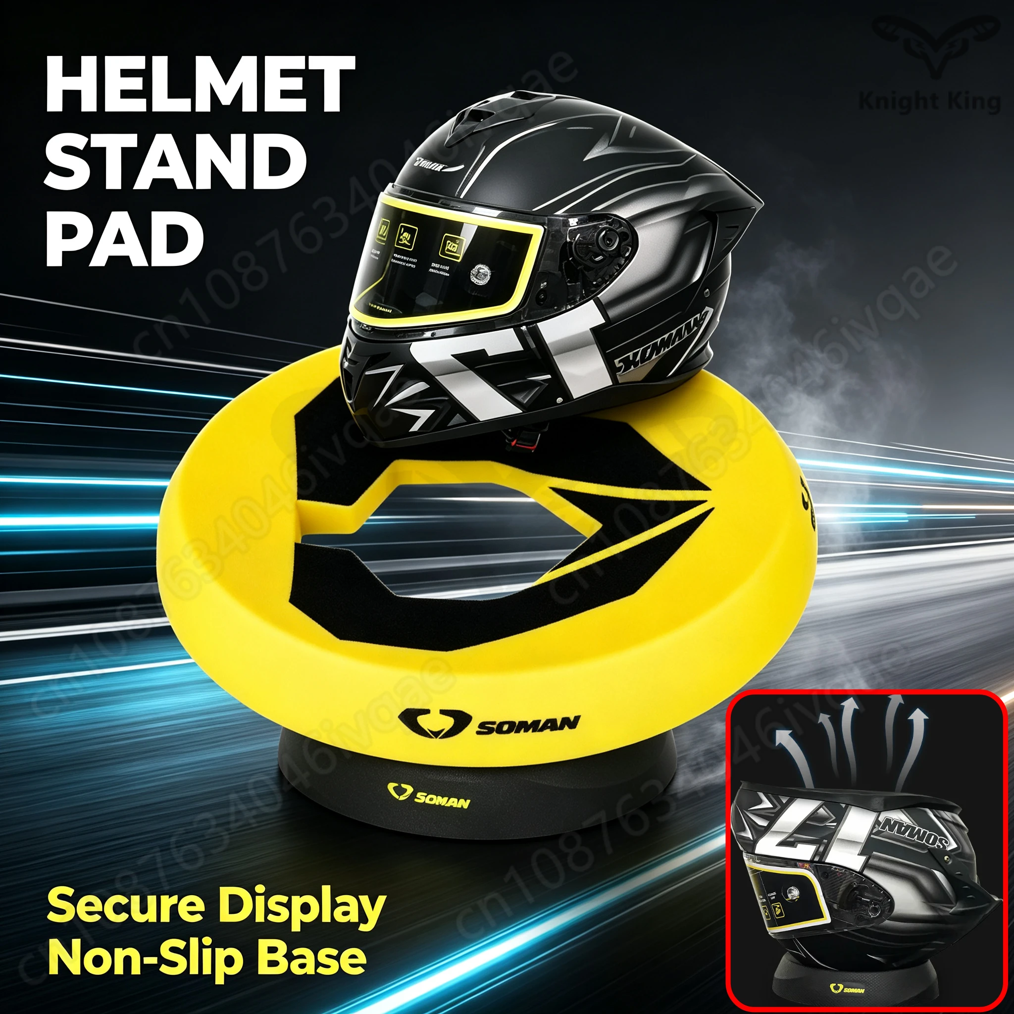 SOMAN Motorcycle Helmet Support Cushion Multifunctional Support Helmet Base Off-road Moto Racing Helmet Anti-collision Pad