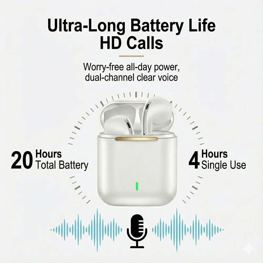 Original Wireless Bluetooth Headphones HiFi Stereo Sound Smart Touch Control HD Call Low Latency for Gaming Sports Workouts