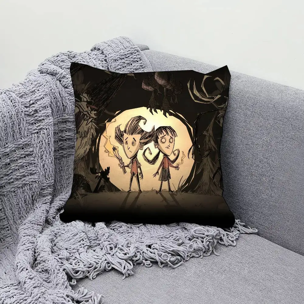 

Game D-Dont S-Starve Hot 30x30cm 45x45cm Pillow Case Decor Protective Covers Comfortable Soft For Sofa Living Room Home Office