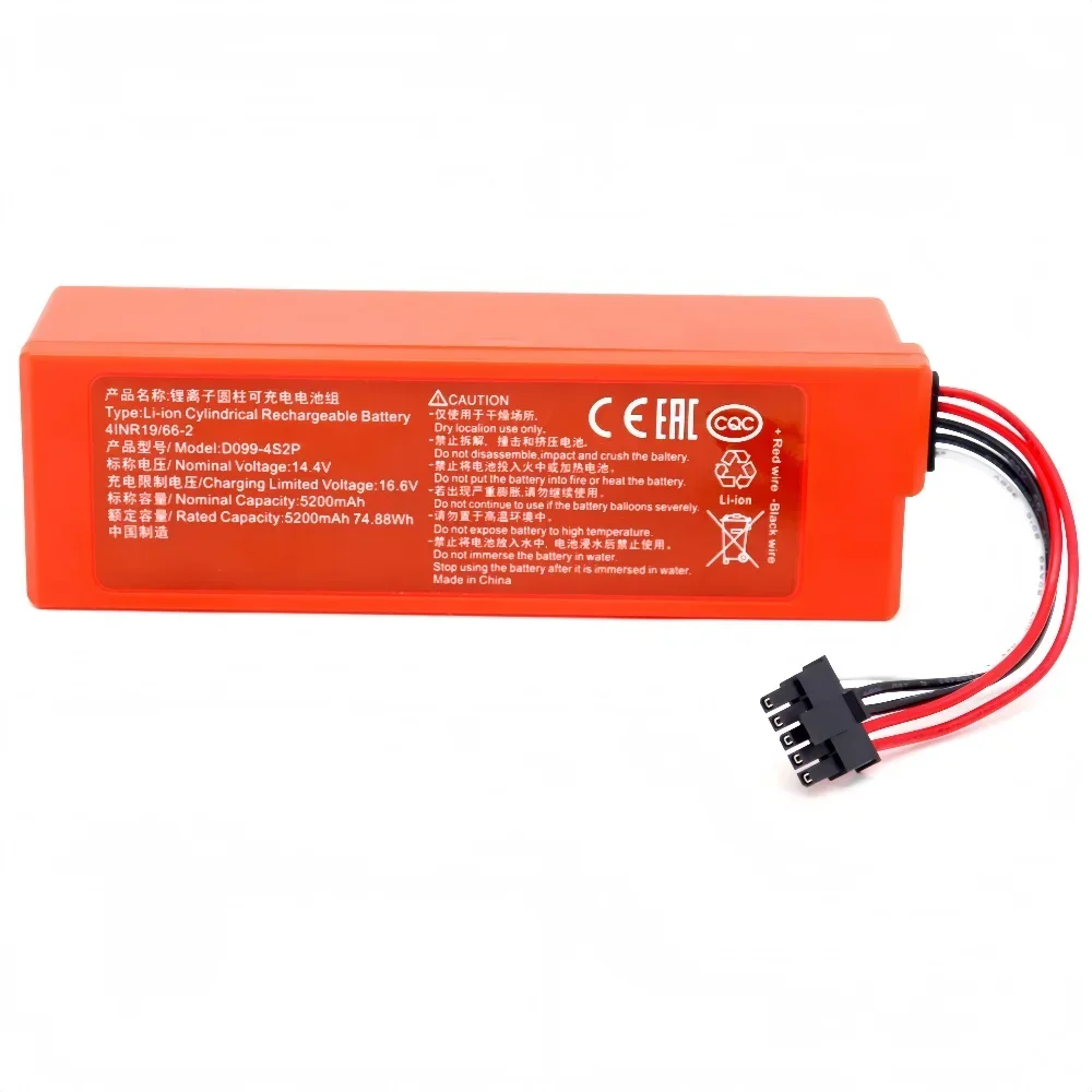 

New 100% Original 7000mAh Replacement D099-4S2P Battery For Xiaomi Mi Robot Vacuum-Mop 2 Pro Vacuum-Mop 2 MJSTS1 C101 MJSTP