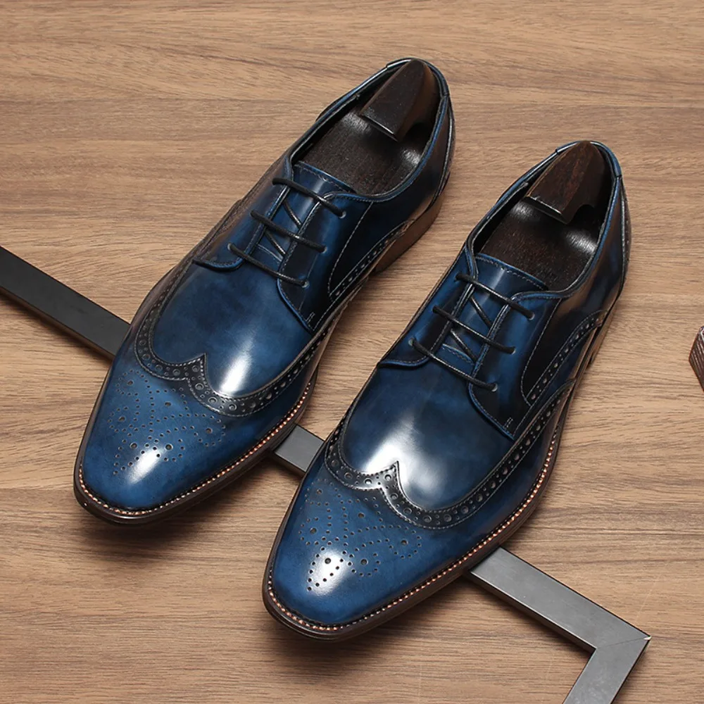 Men's Formal Skin Shoes Casual Fashion Men Sneakers Social Elegant Trend Flat Zapatos Spring Autumn New Men's Business Shoes