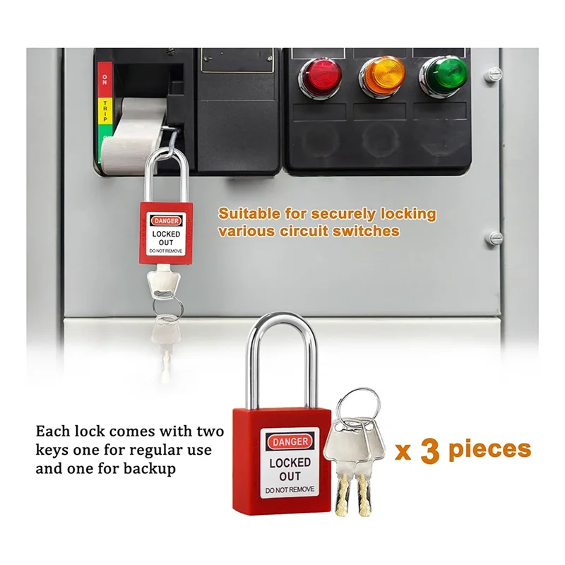 

Комплект блокировки Tagout, электрические комплекты блокировки бирки, навесные замки с блокировкой бирки, комплект блокировки безопасности электрического переключателя