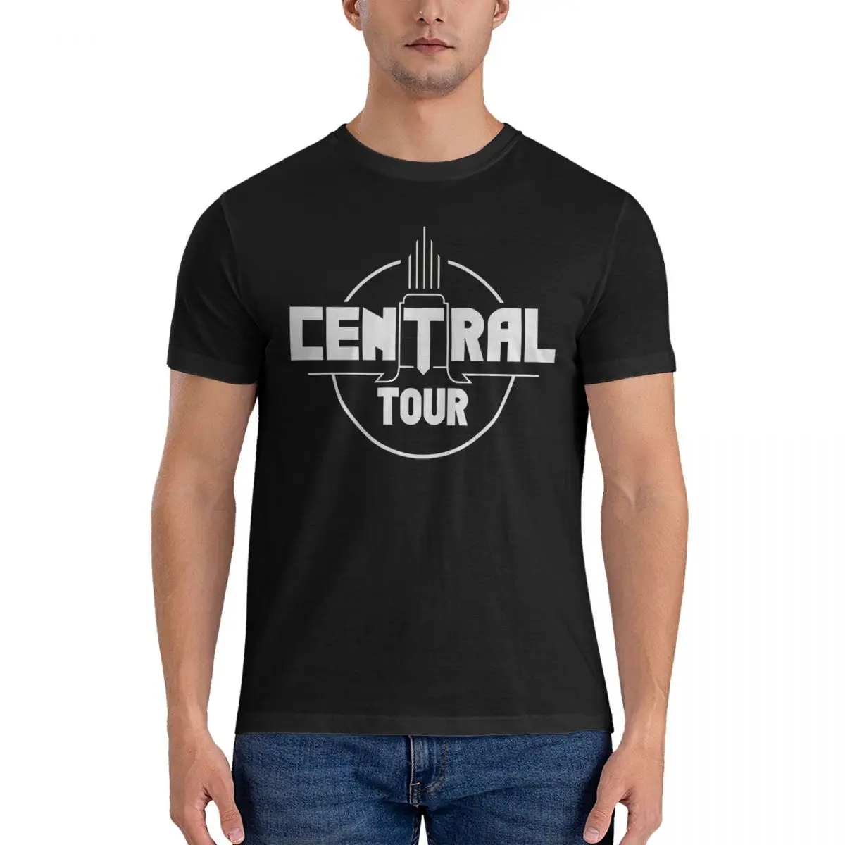 Fashion Central Tour T-Shirt for Men Round Collar Pure Cotton T Shirt Indochine Short Sleeve Tee Shirt Adult Tops