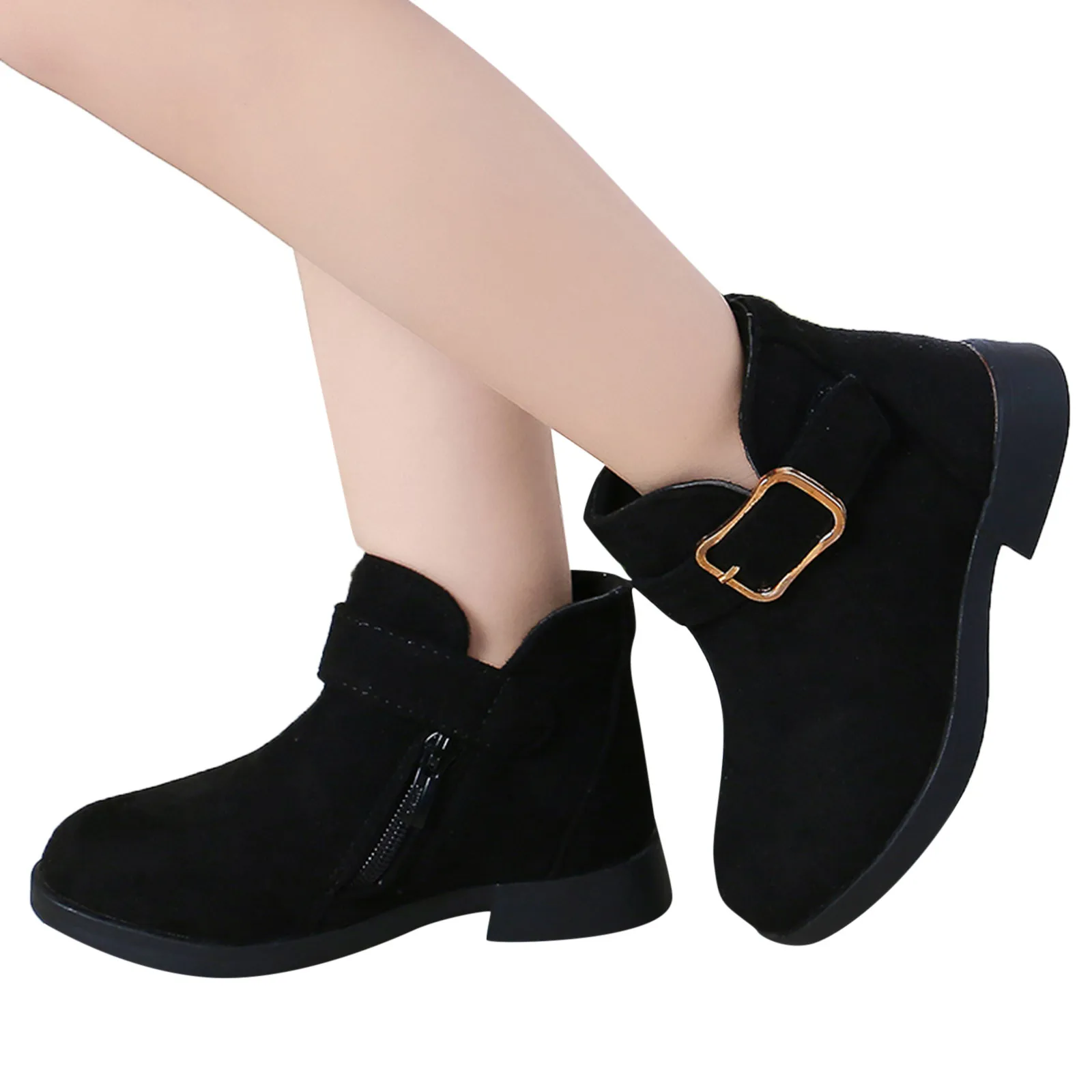 

Cow Girls Boots Girls Shoes Comfortable Soft Warm Boots Fashionable Solid Color Princess Short Boots Big Kids Cowboy Boots