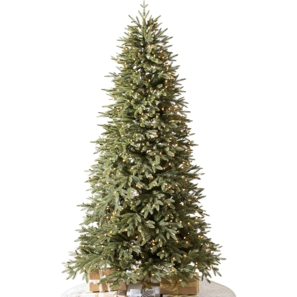 

7.5ft Pre-lit Stratford Spruce Artificial Christmas Tree, with Clear Incandescent Lights,Artificial Christmas Tree