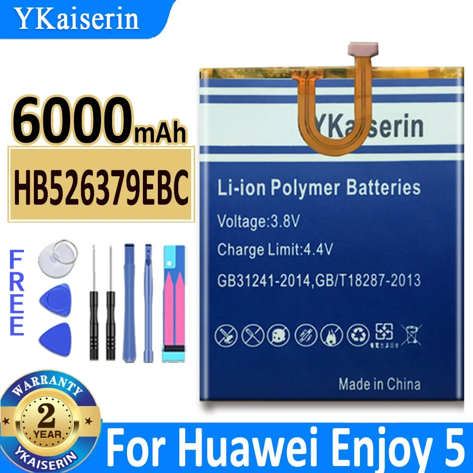 Ykaiserin Batterij Voor Huawei Y5 Y6 Y7 Y9(Lite Prime Pro 2017 2018 2019) P8 2017 P9 P10 P20 P40 Lite Voor Honor 8 8c 8a 6c 6a 5c