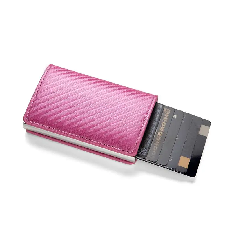 Anti-diefstal RFID creditcardhouder minimalistische portemonnee zak slanke kaarthouder kaarthouder pu leer voor mannen en vrouwen