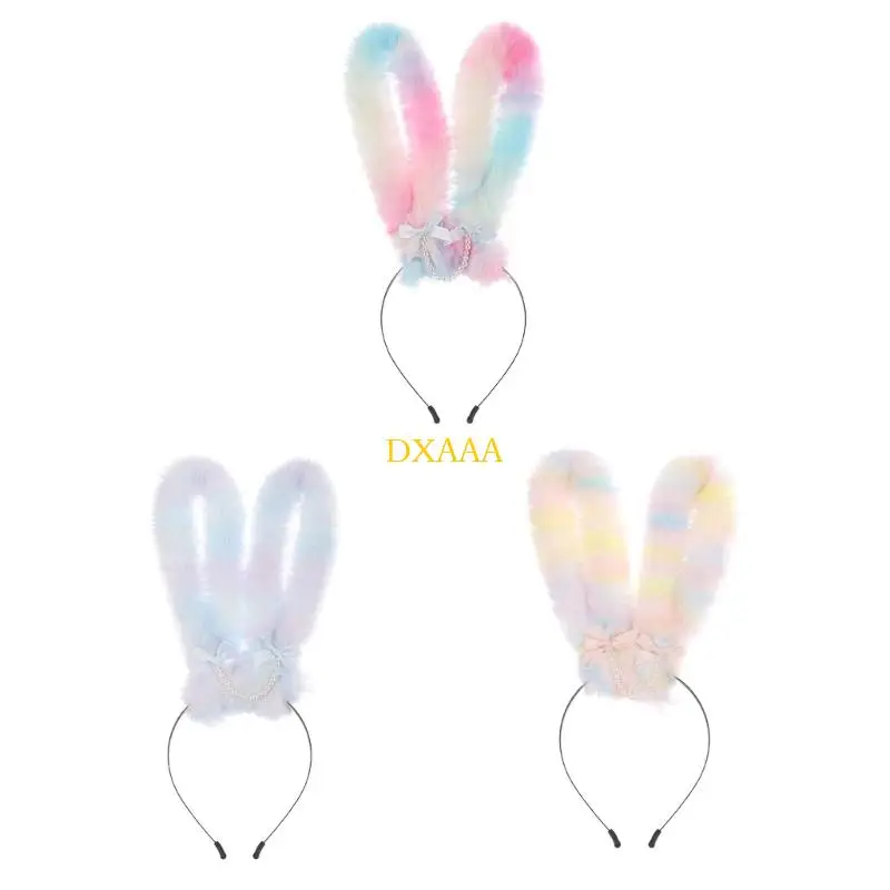 

DXAA Easter Headbands Rabbits Makeup Hair Hoop for Party Headwear for Vacation Travel