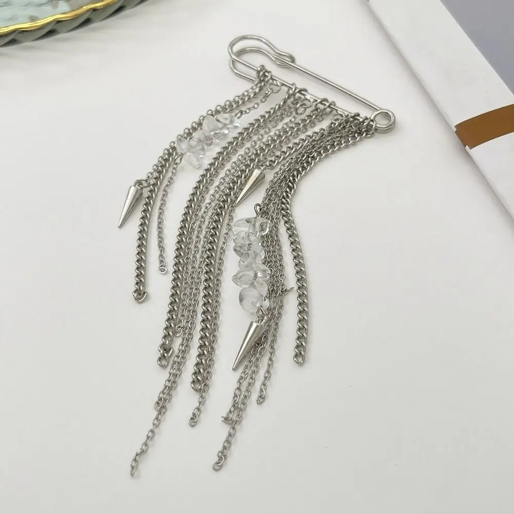 Fashion Heart Pearl Bow Brooch Detachable Tassel Fixed Clothes Pin Adjustable Pearl Jean Fit Tighten Buckle Unisex