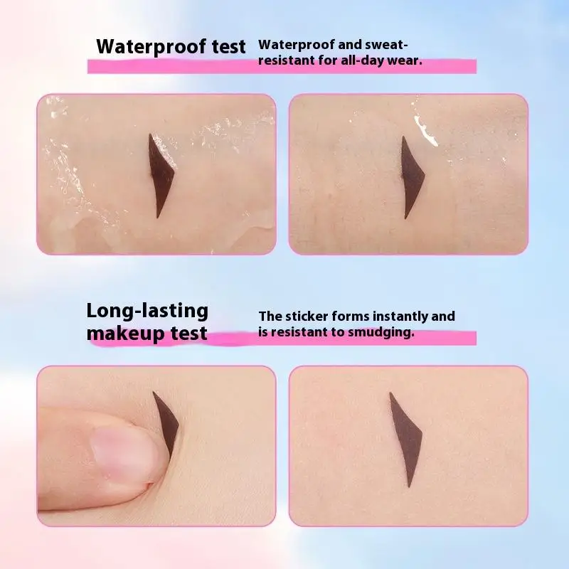 84 Patch Adesivi per timbri per eyeliner resistenti all'acqua Stampaggio con un solo adesivo Strumenti di bellezza Regola la forma dell'occhio Principiante facile da usare