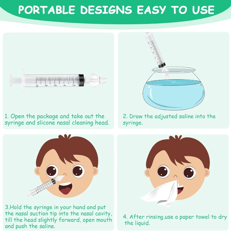 المهنية الطفل الأنف الشافطة مع ملاقط تنظيف الأنف مجموعة حقنة الأنف الري مع الملقط للأطفال حديثي الولادة