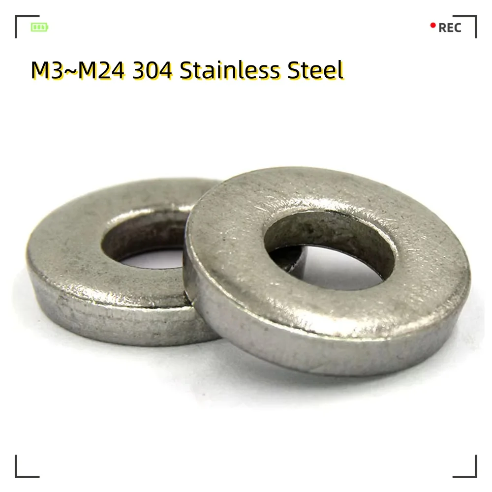 

1-50pcs/bag M3-m24 304 Stainless Steel Heavy Duty Flat Gasket Heavy Duty Machine Plain Thick Washers