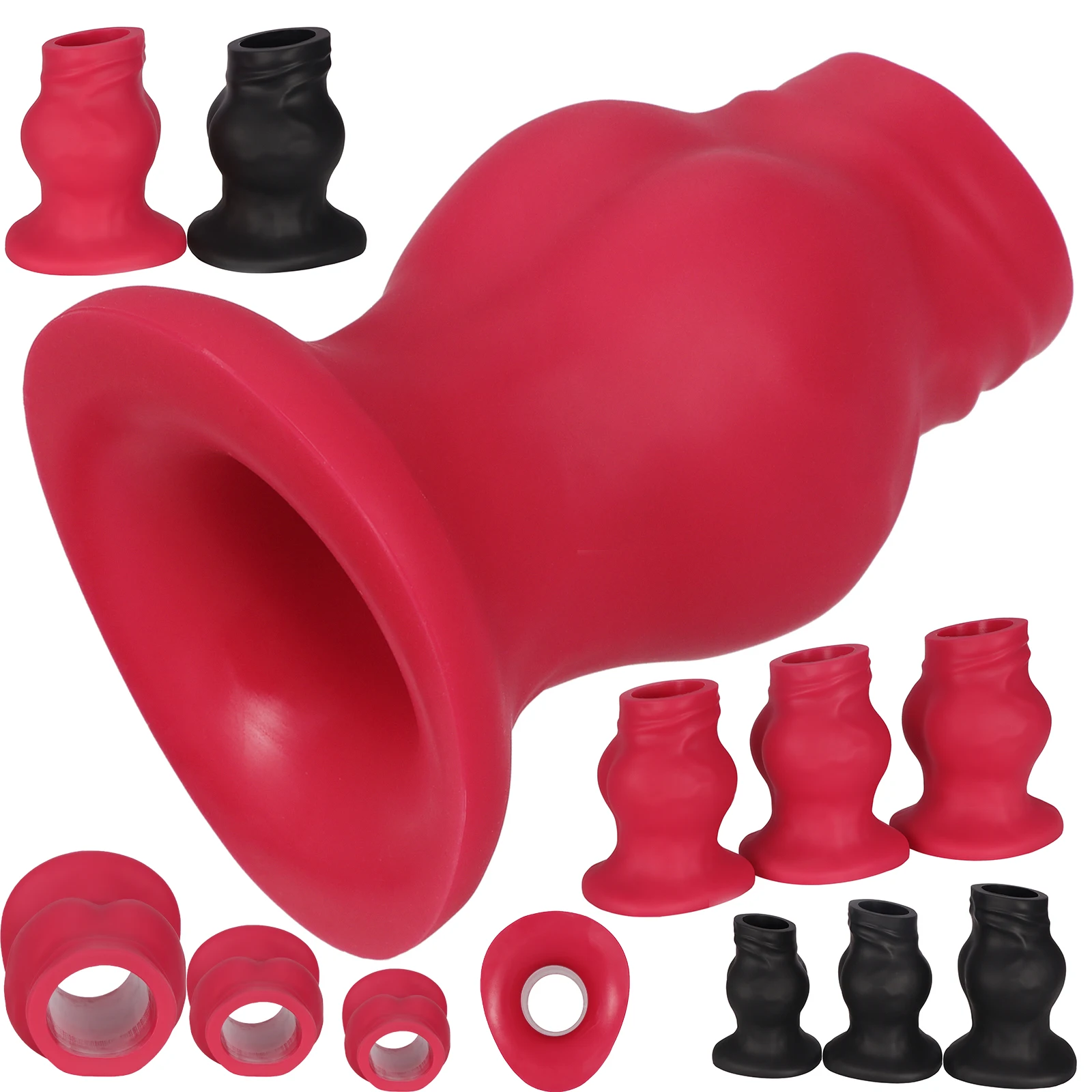 Silicone Anal Butt Plug Male Hollow Big Anal Plug Enlargement Dilator Training Expansion Butt Plug For Men Gay Adult Sex Toys
