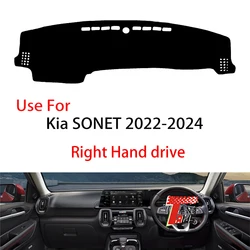 TAIJS Factory Casual Simple Dust resistant Polyester Car Dashboard mat For Kia Sonet 2022-2024 Right Hand drive