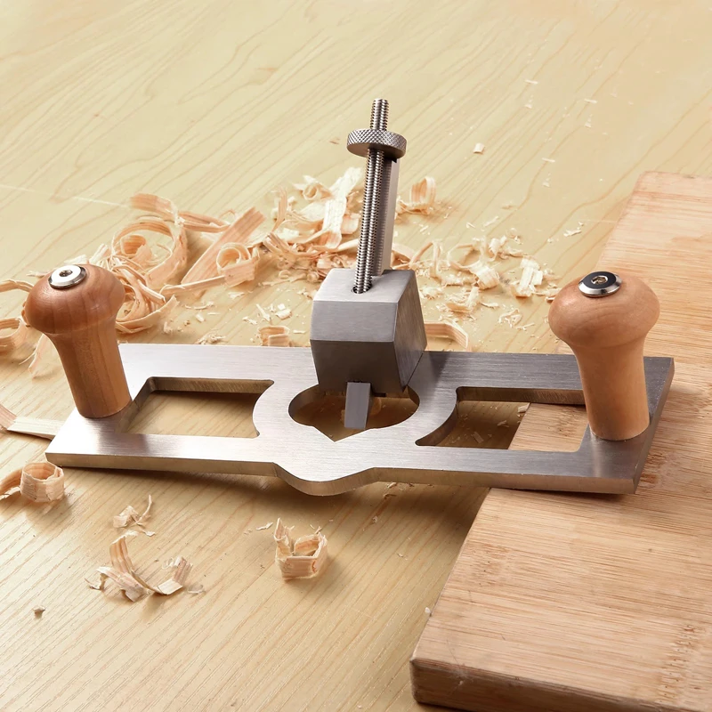 DIY Handheld Router Plane Adjustable Woodcraft Trimming Knife Depth Stop Planer Wood Chamfering Slottinge Woodworking Hand Tool