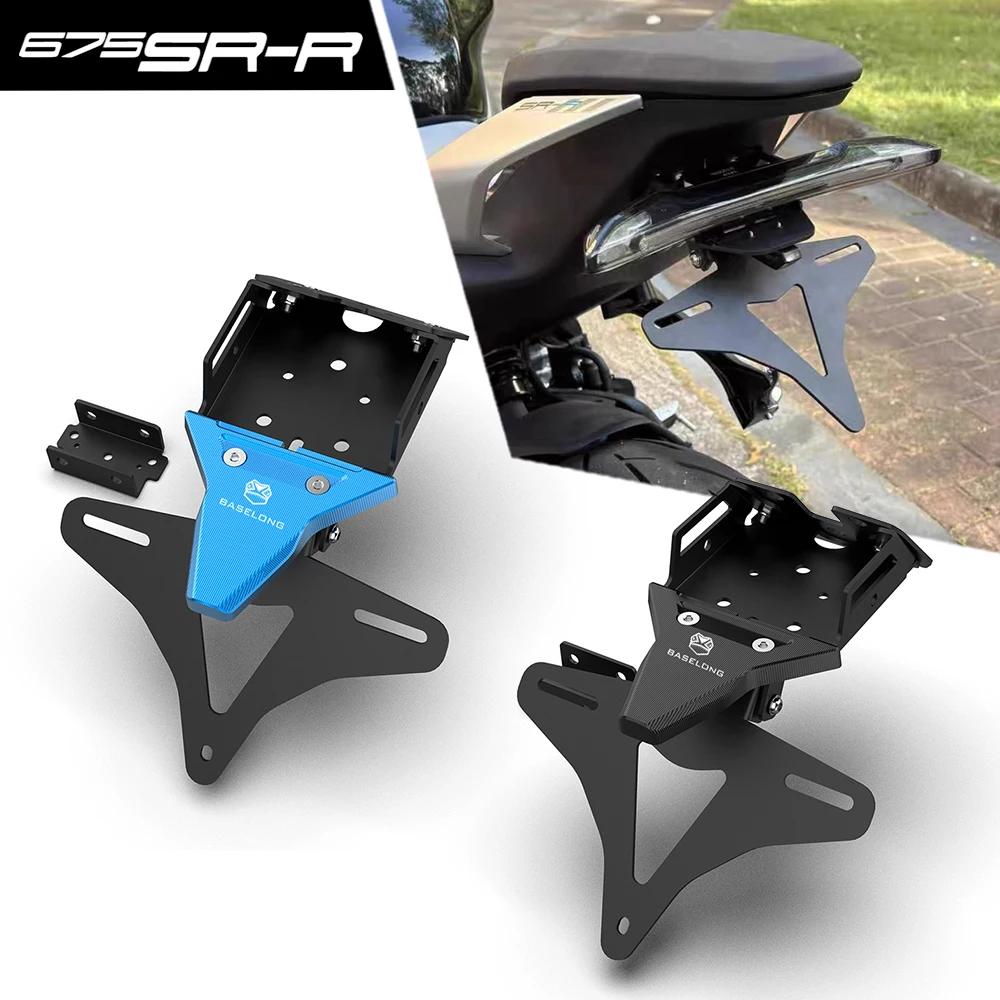 

675 SR-R SS NK License Plate Holder Bracket Rear Tail Tidy Fender Eliminator Kit For CFMOTO 675SRR 675NK 675SS 2024 2025 2026