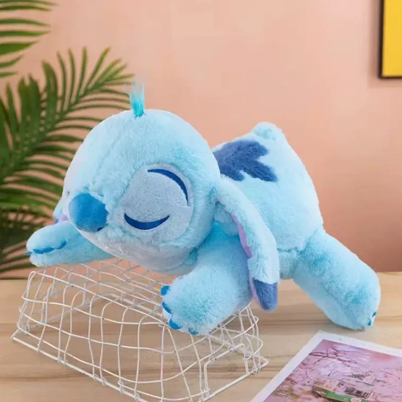 Pluszowa maskotka Stitch do spania, rozmiar 40/55/70/90/110 cm, urocza poduszka do drzemki dla dziewczynki, dekoracja pokoju, pluszowa zabawka, prezent urodzinowy