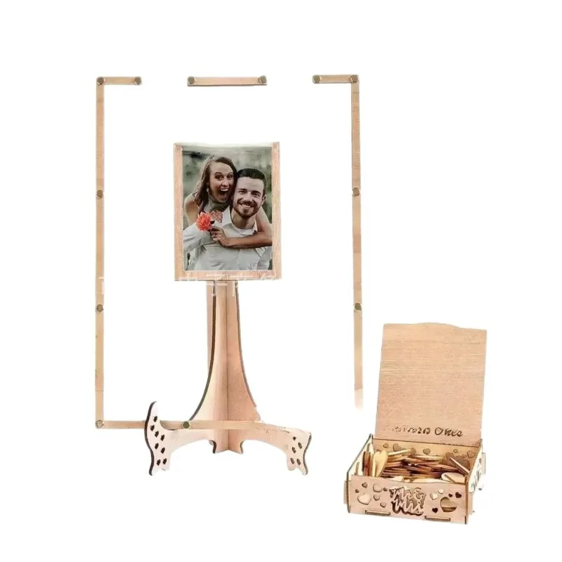 

Wooden wedding sign-in box, wedding guestbook, birthday decorations
