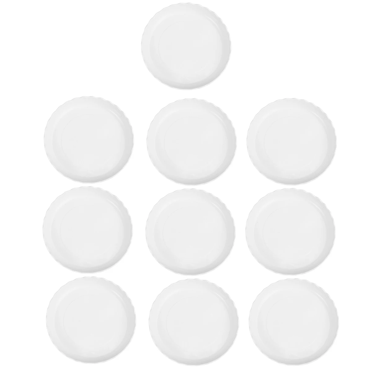 

10pcs Plastic Flower Pot Tray Lotus Leaf Shape Thickened Bonsai Succulent Saucer Garden Balcony White Plant Pots Tray