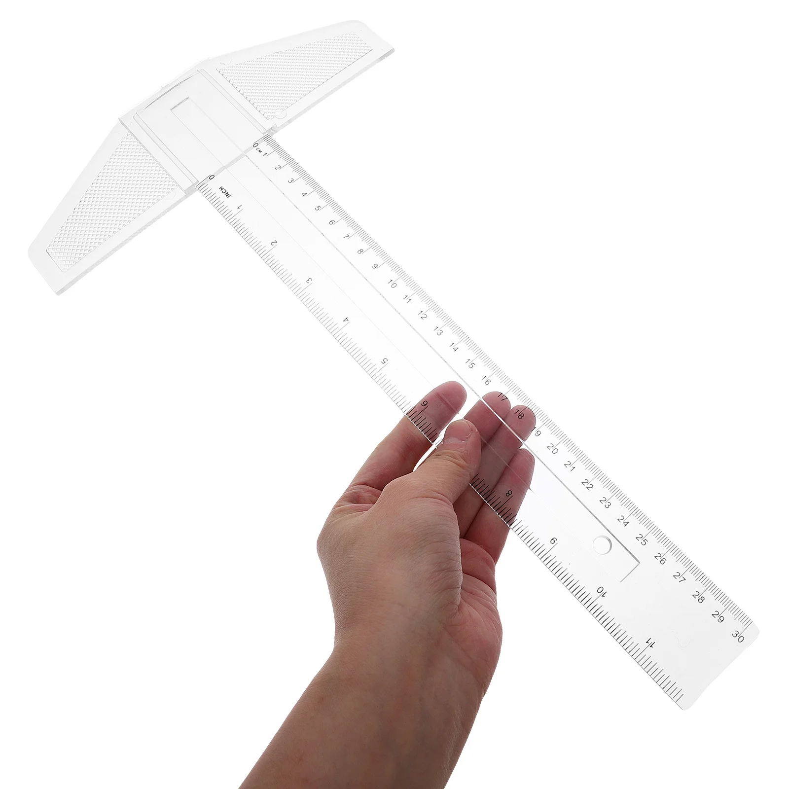 2 قطعة حاكم 30 سنتيمتر مقياس مزدوج أداة قياس شفافة لصياغة الرسم الهندسة المعمارية النجارة T