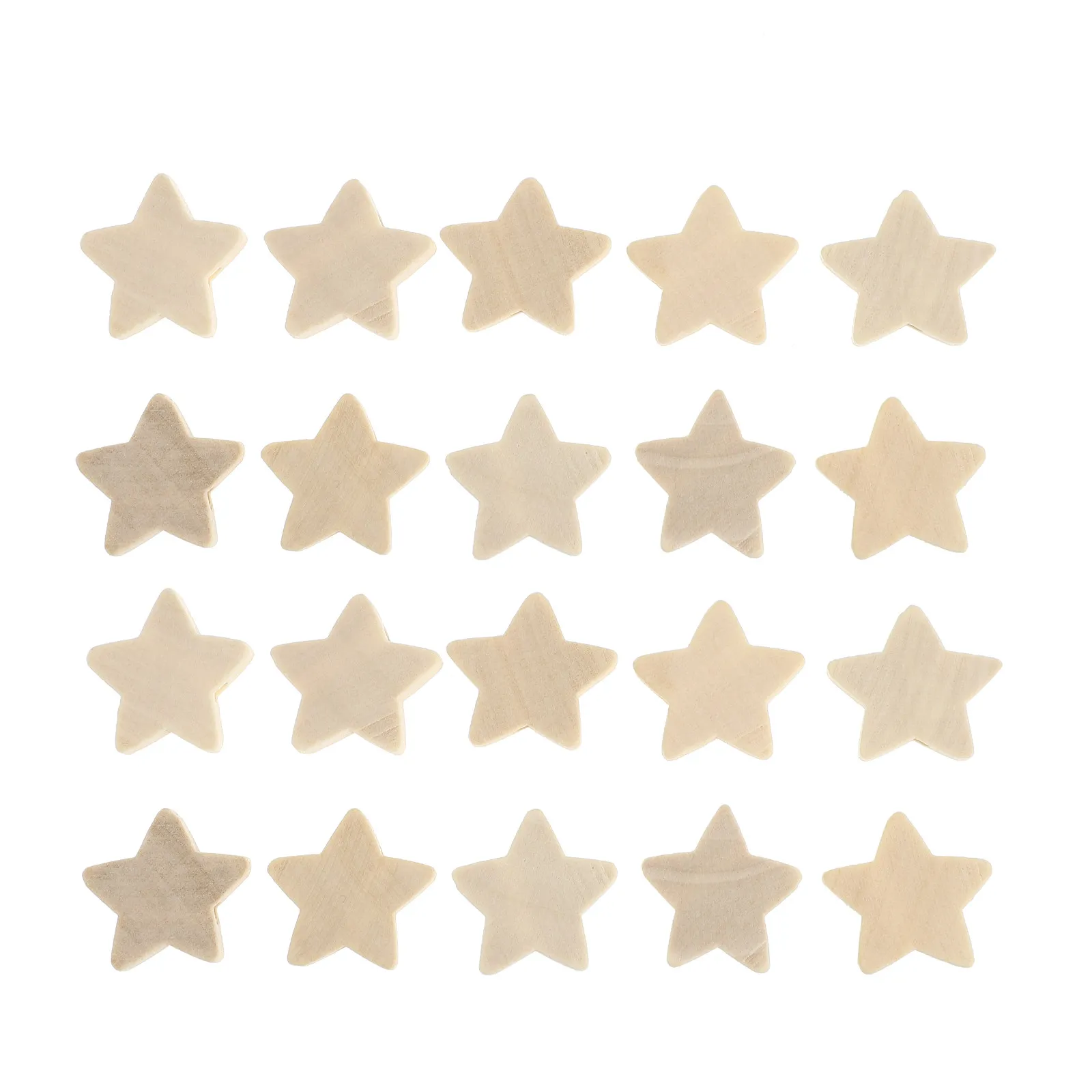 50Pcs Wooden Star Beads Five-Pointed Shape Perfect for DIY Bracelet Necklace Jewelry Making Crafts Wooden Beads