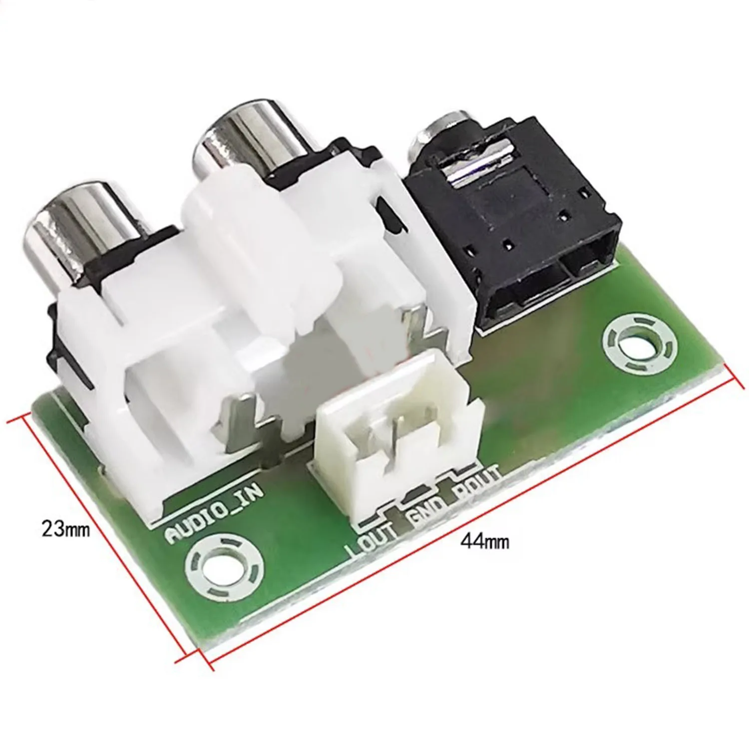 3.5Mm Stereo Jack Audio Hoofdtelefoonaansluiting En Dual Rca R/L Socket Ingang Naar XH2.54-3P Output Adapter Kleine Board Afgeschermde Kabel