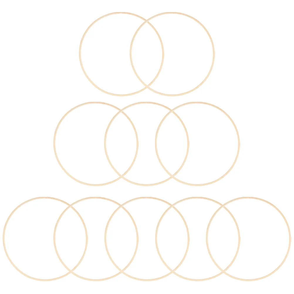 10Pcs Bamboo Hoop Circles for DIY Crafts Wedding Backdrop Decorative Frames Bamboo Rings Floral Hoop Embroidery Supply