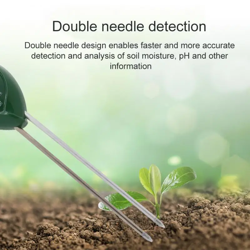 3 In1 Moisture Sunlight PH Meter Soil Water Acidity Humidity Light PH Test Garden Plants Flowers Moist Tester Testing Instrument