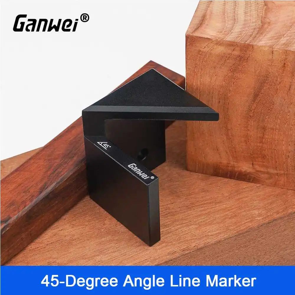 Ganwei 45 Degree Angle Centerline Marking Tool Set with Circular Centerline Marker and Beechwood Finish Perfect for Woodworking