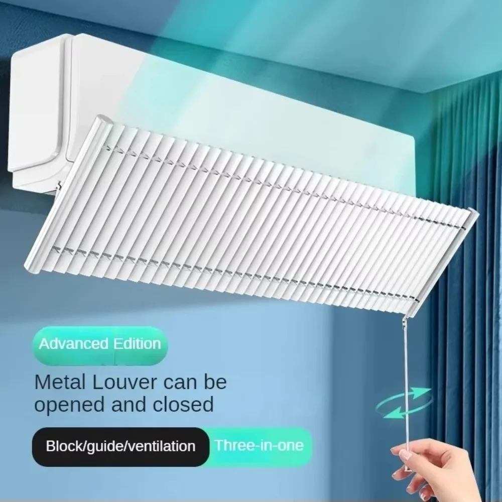 Aluminum Louver Air Conditioner Windshield Anti-Direct Blowing AC Cover Wind Deflector Outlet AC Universal Wall-Mounted