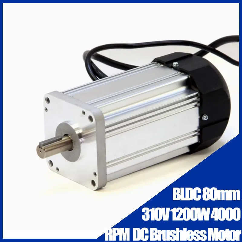 BLDC 80mm 310V 1200W 4000 RPM High Voltage DC Brushless Motor 80BL180S120-3140TK0