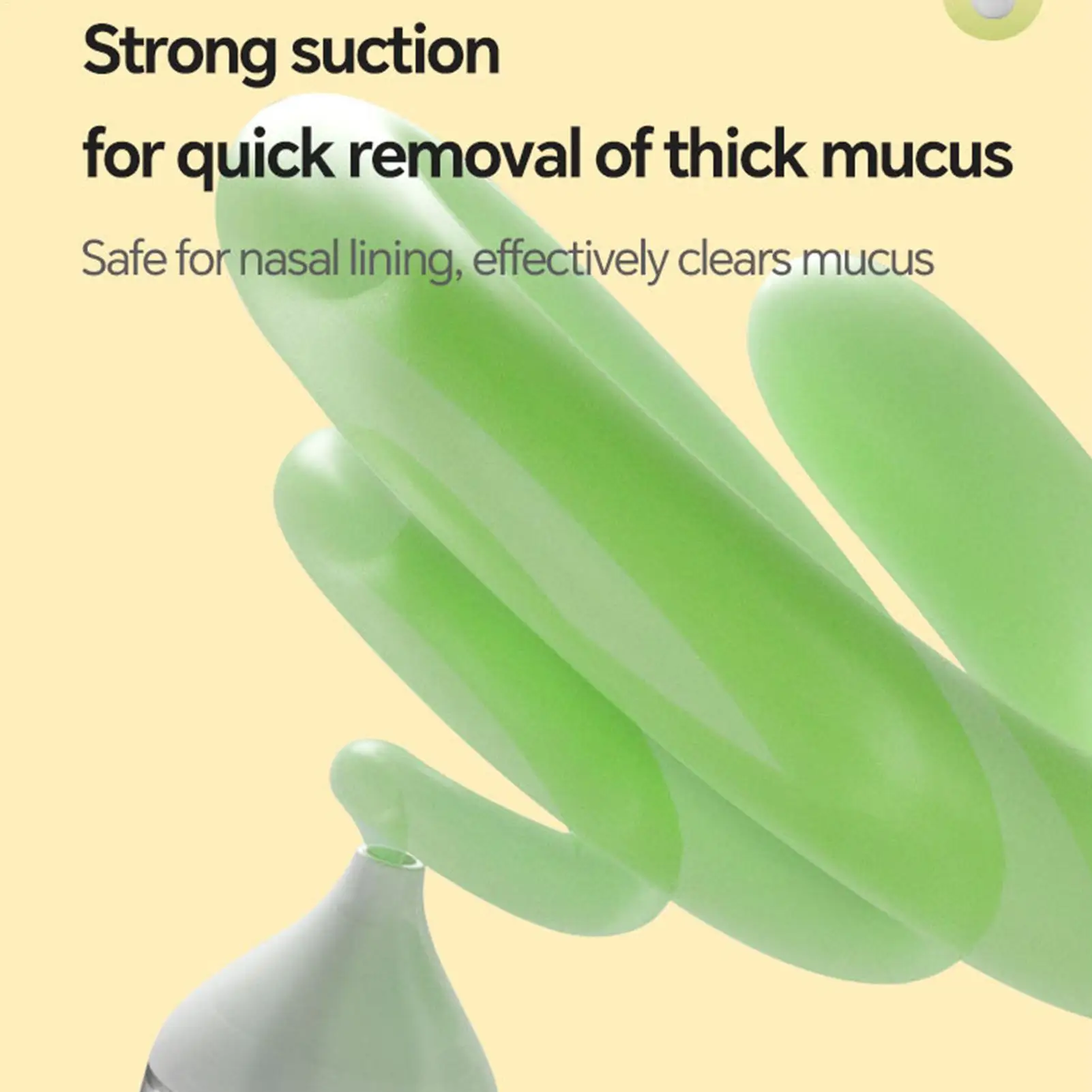 

Electric Nose Suction For Baby Rechargeable Booger Remover With Double Size Replacement Head Adjustable Suction Baby Nose